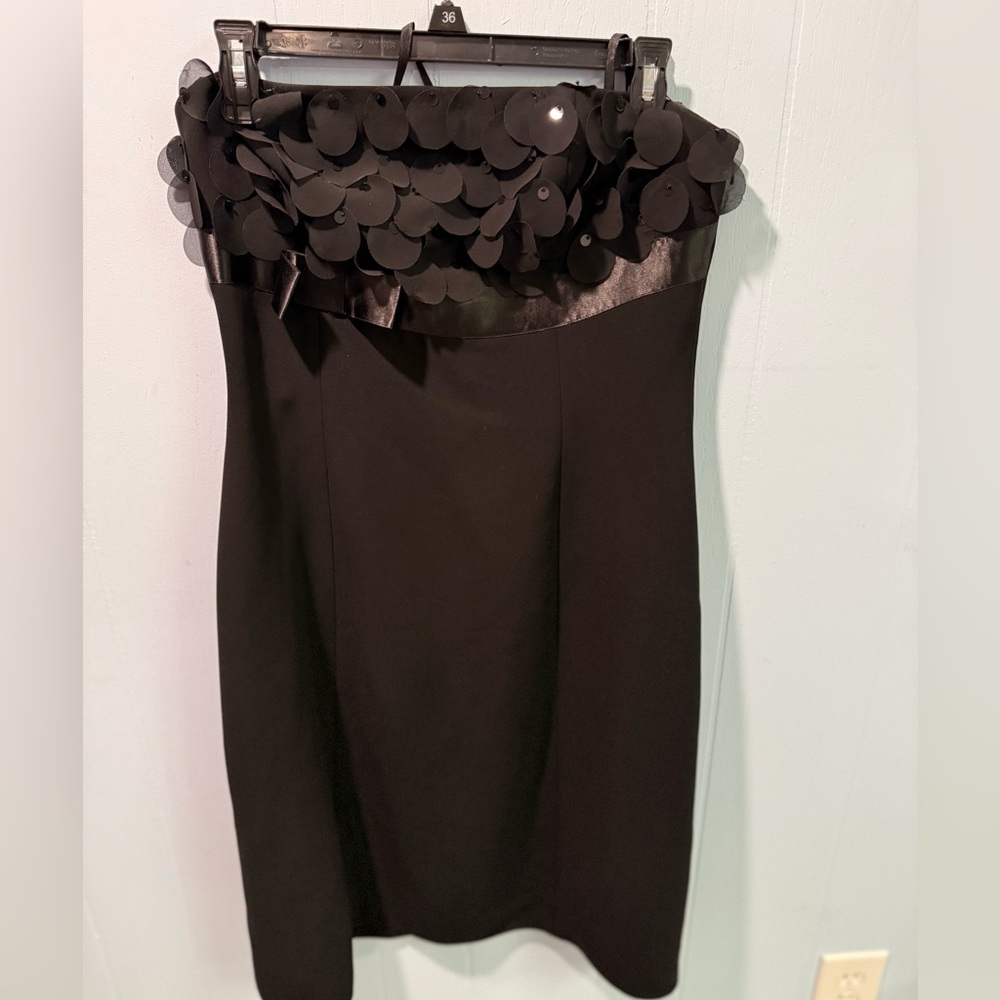 Y2K Vintage Liz Claiborne Textured Strapless Party Dress Size 6